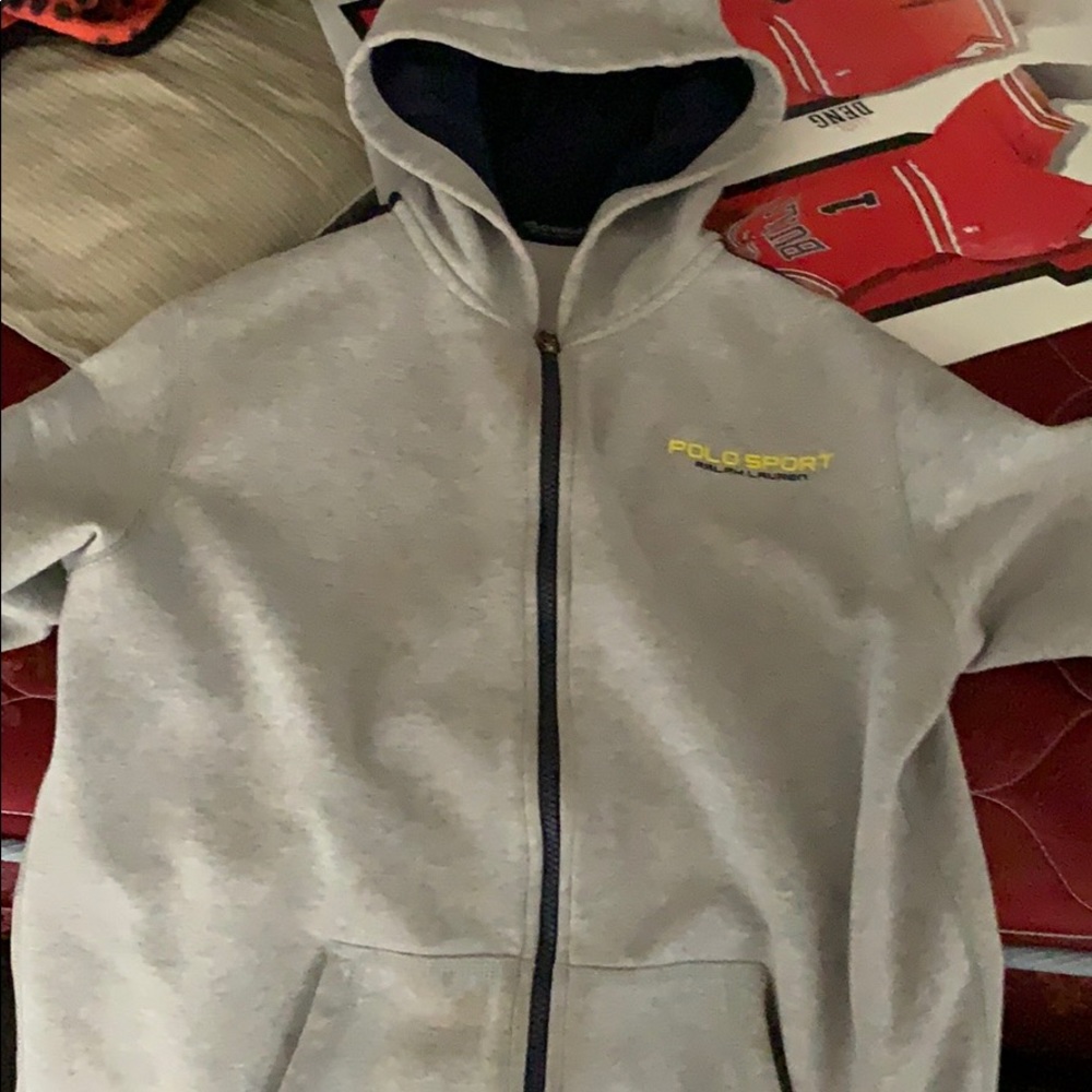 Grey Ralph Lauren hoodie